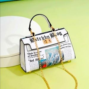 Letter Graphic Satchel Bag